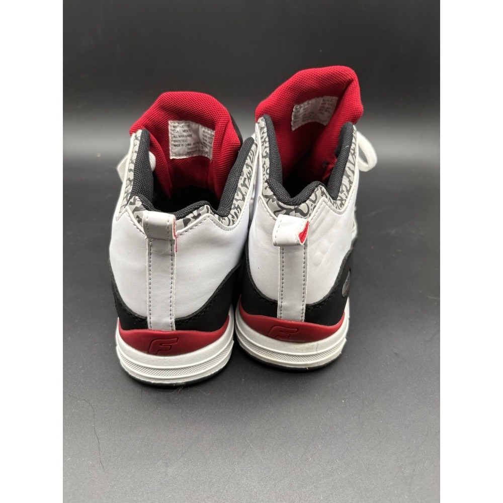 FUBU Men's White Black Red Mid Top Sneakers Sz 10.5 Vintage Y2K 90s Style NOS - Picture 11 of 16